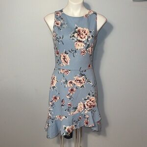 Love...ady Ladies floral asymmetrical sleeveless dress size large NWOT